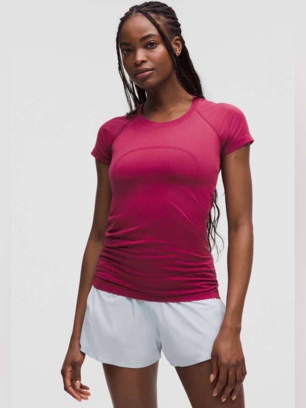 NWT Lululemon Swiftly Tech Short-Sleeve Shirt 2.0 *Hip Length Magenta Smoke 14